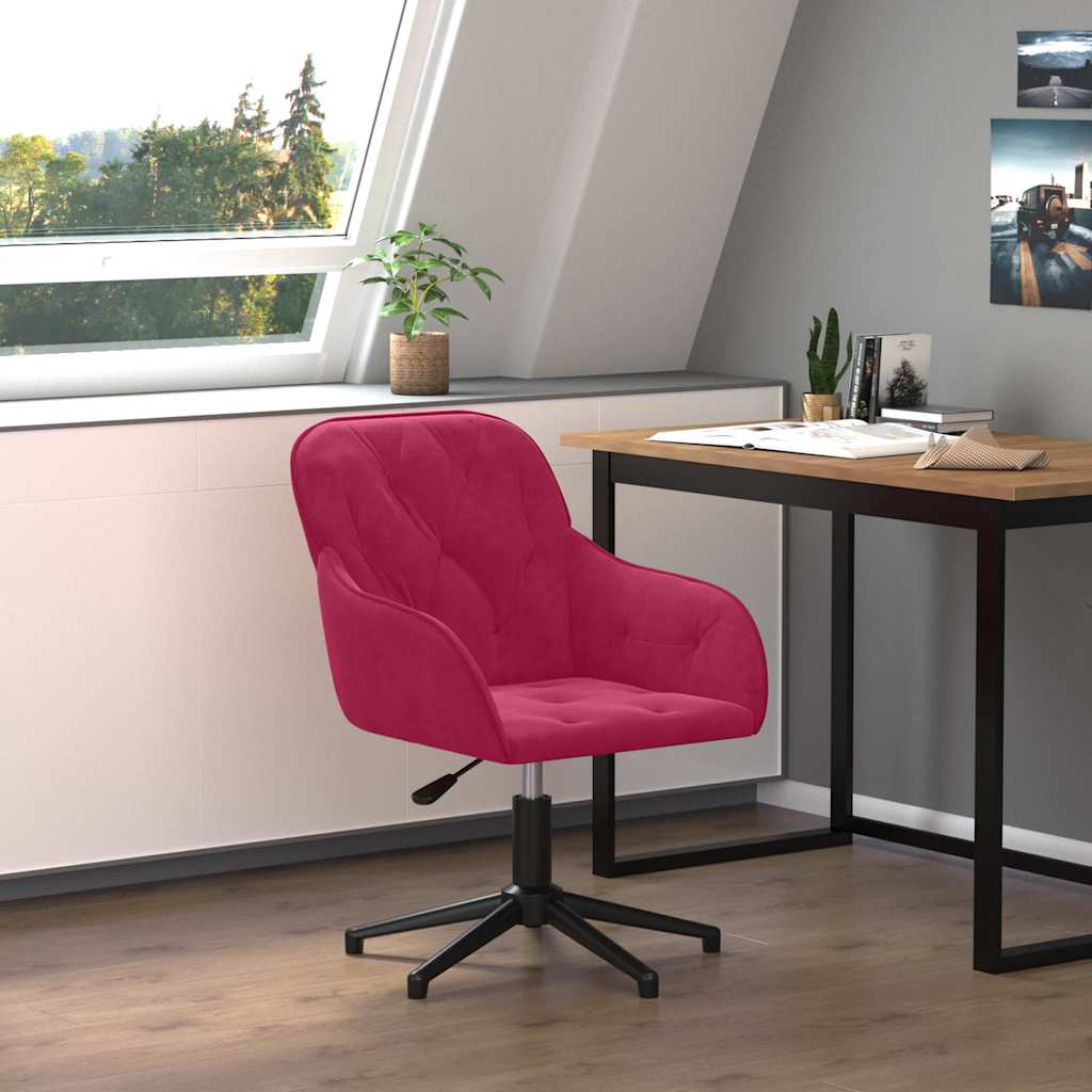Bürostuhl Drehbar Blau Samt