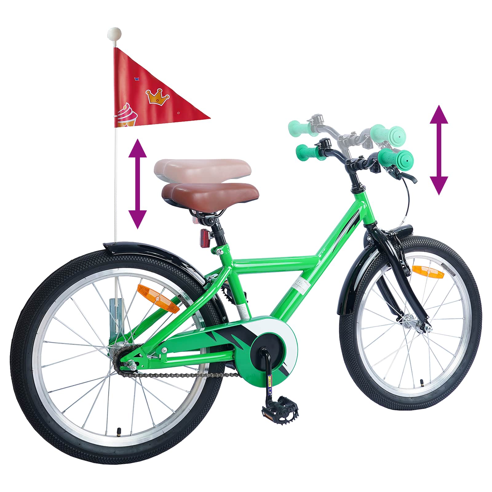 Kinderfahrrad 12 Zoll für 2-4 Jahre alt Schwarz