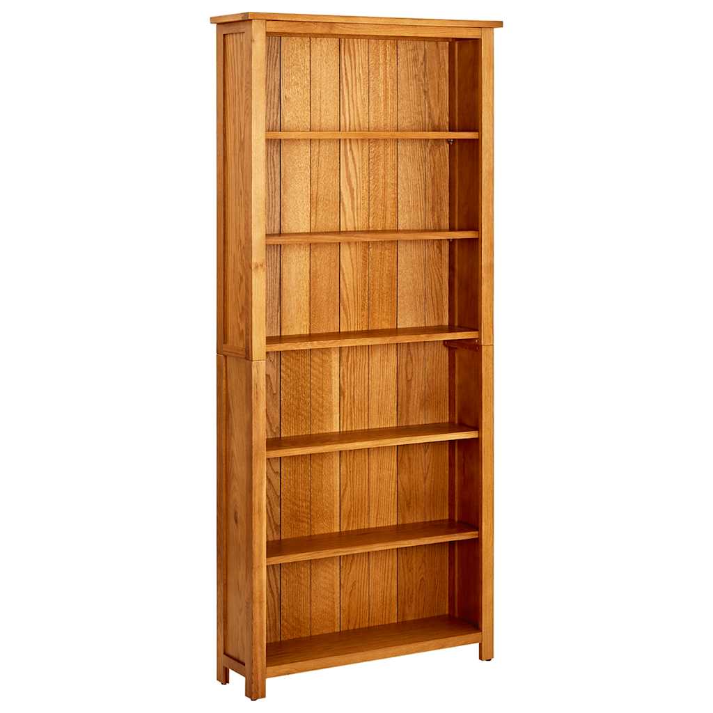 Bücherregal 3 Fächer 70x22,5x82 cm Massivholz Eiche