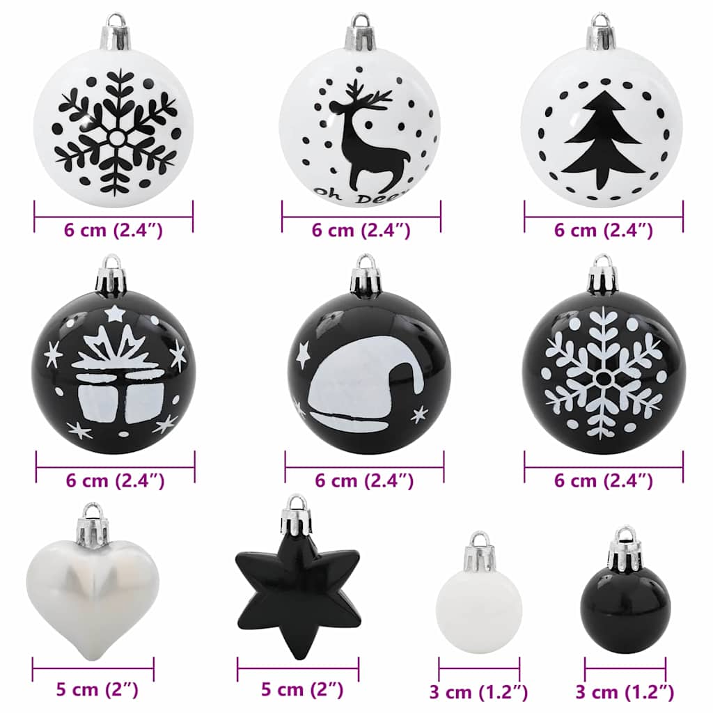Weihnachtskugel-Set 40 pcs Gold und Rot Kunststoff