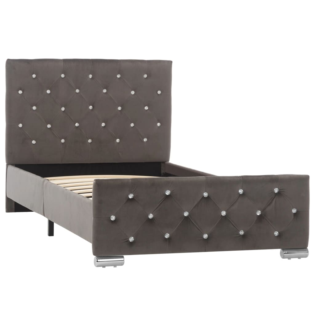 Bettgestell Grau Samt 120x200 cm