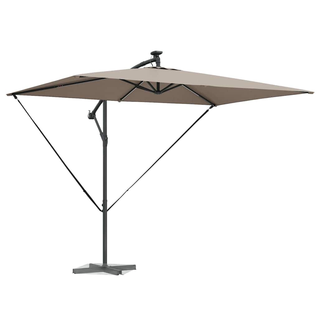 Sonnenschirm Sand 294 x 200 x 270 cm Polyester und Aluminium