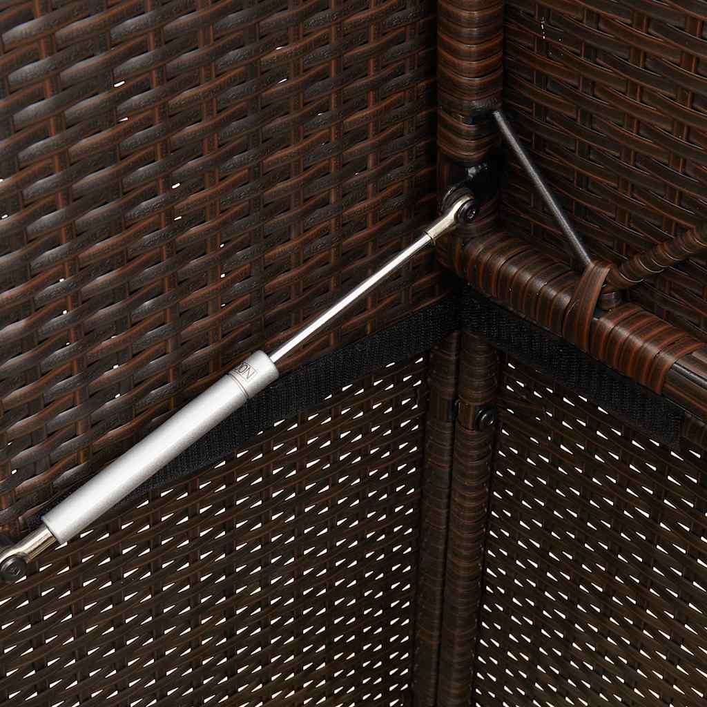 Gartenbank mit Kissen Schwarz Poly Rattan