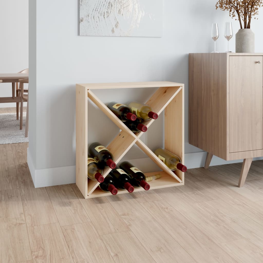 Weinschrank 56 x 25 x 56 cm Massivholz Kiefer