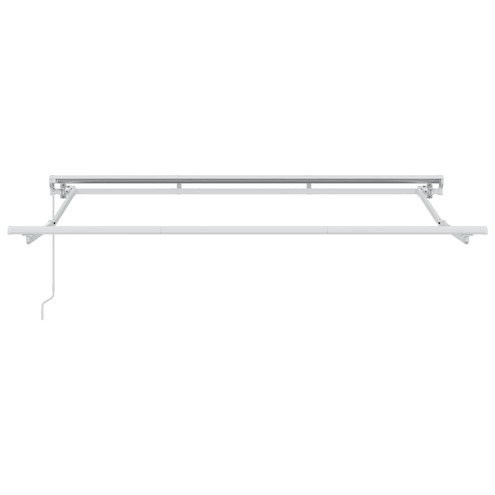 Markisenrahmen Verstellbar Weiß 2,5 x 2 m Stahl