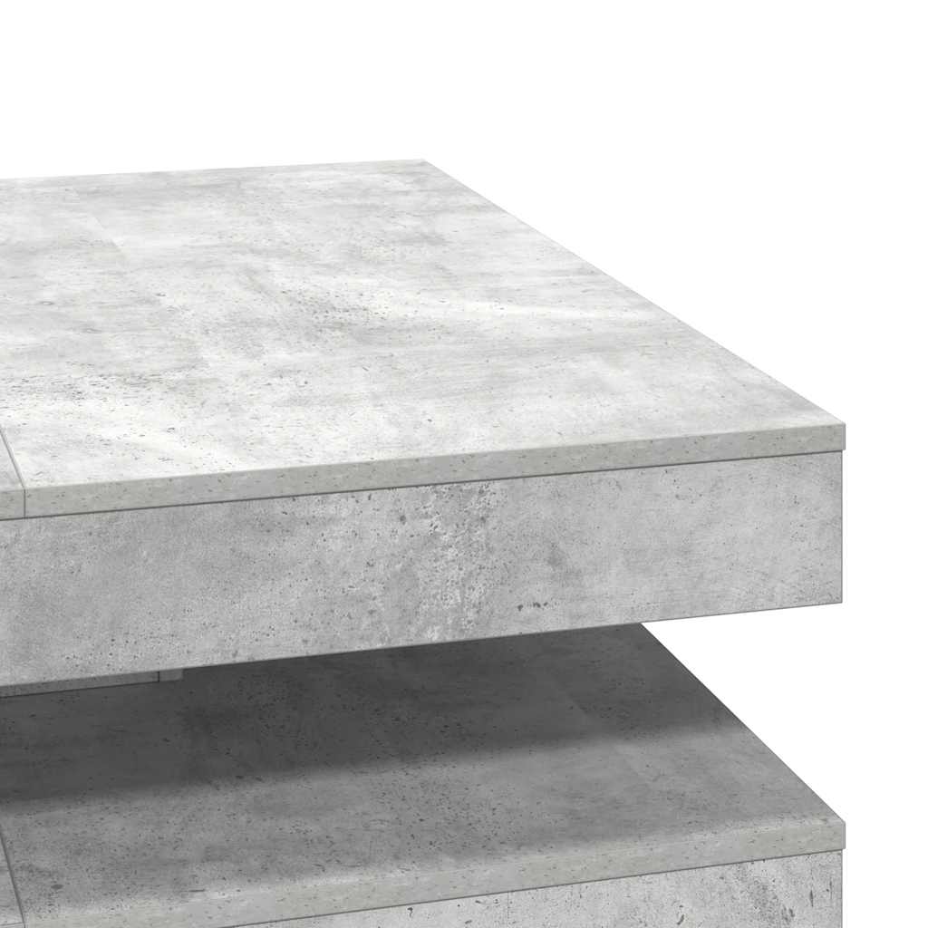 Couchtisch 360-Grad Drehbar Weiß 90x90x34,5 cm