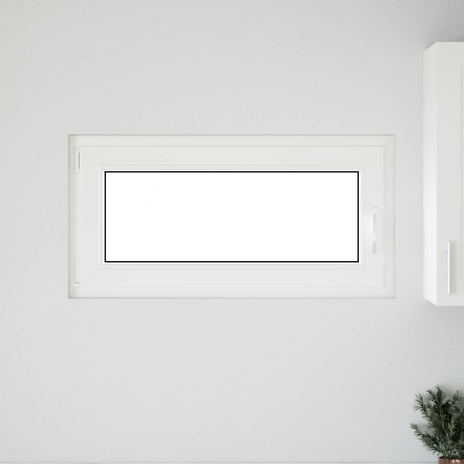 Kellerfenster RISOR 50 x 50 cm PVC und Glas Weiß
