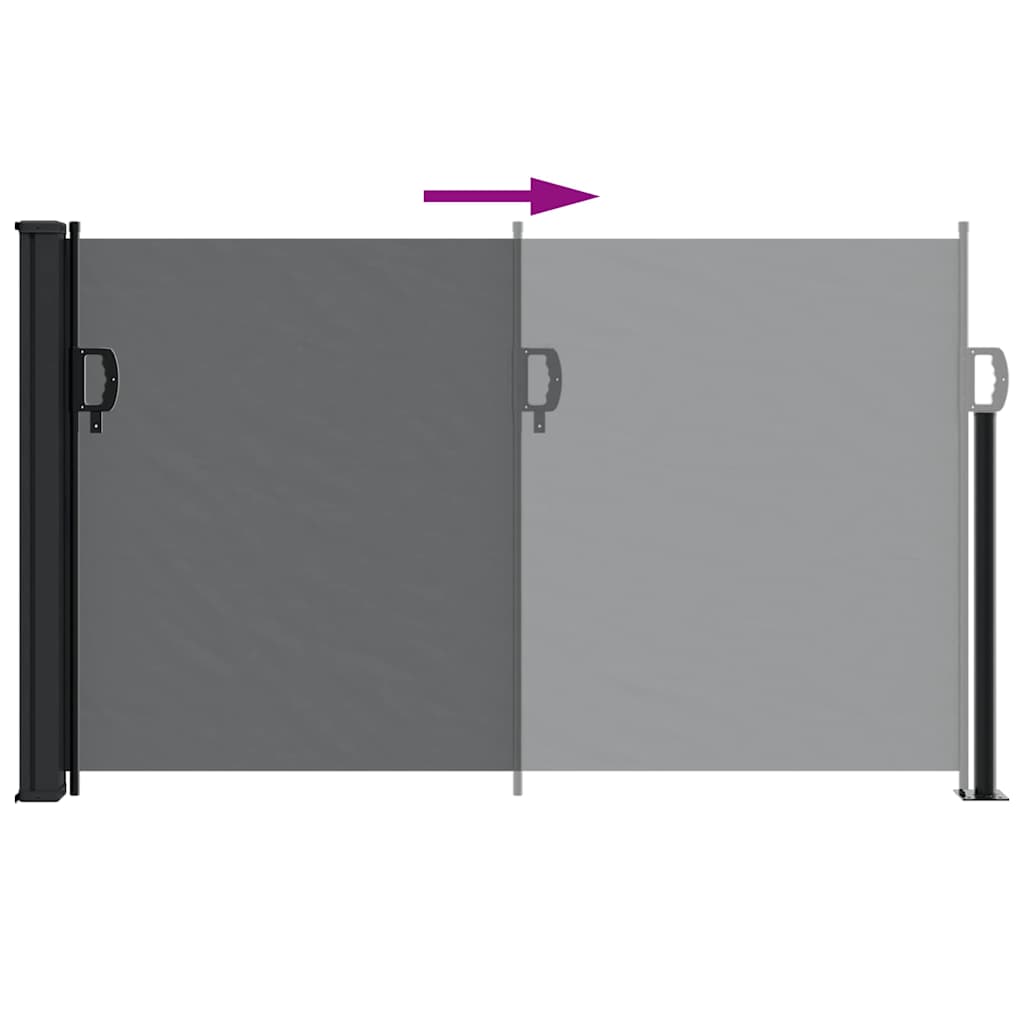 Seitenmarkise Ausziehbar Schwarz 100x300 cm