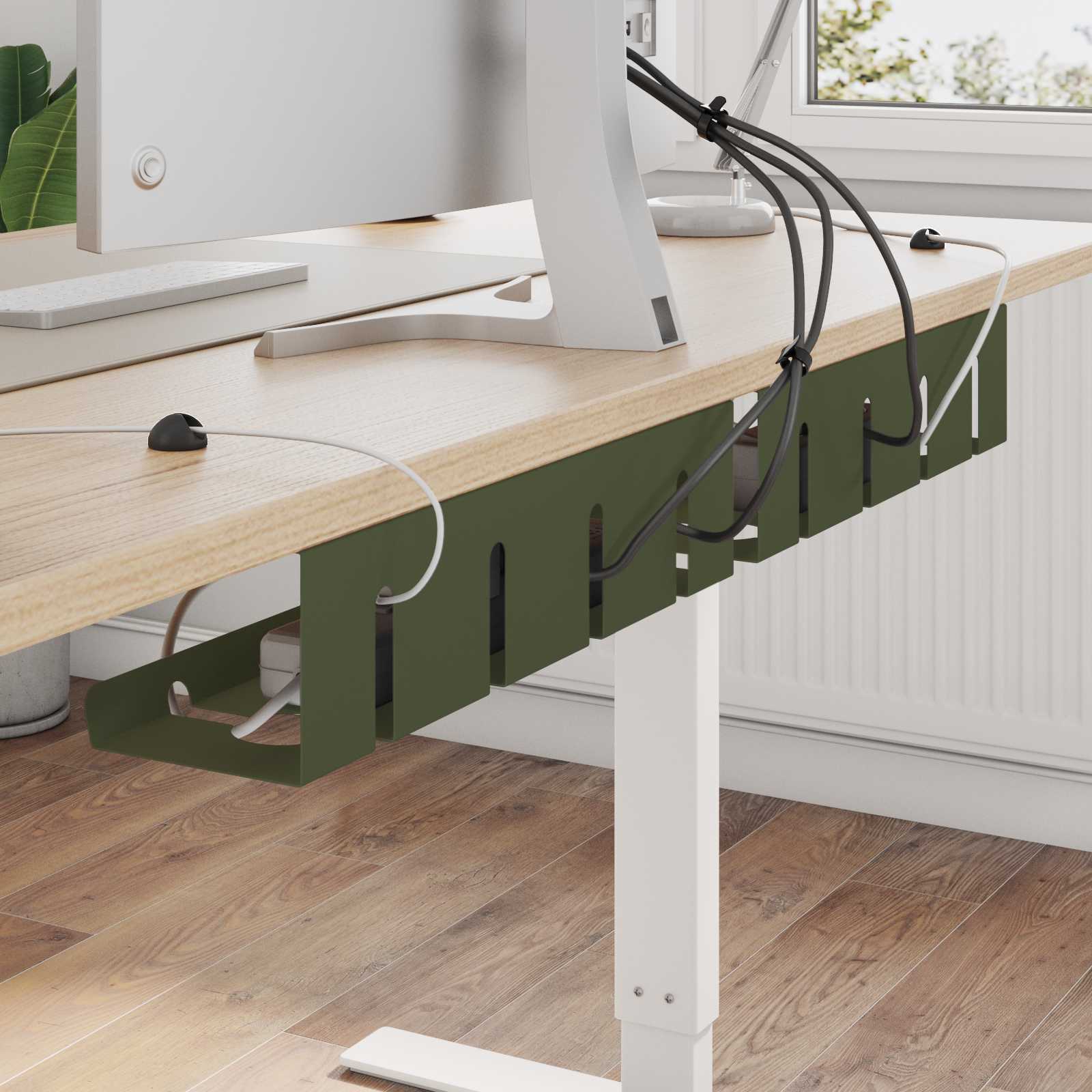 Unter dem Schreibtisch Kabelmanagement Tray 2 Stk. Anthrazit