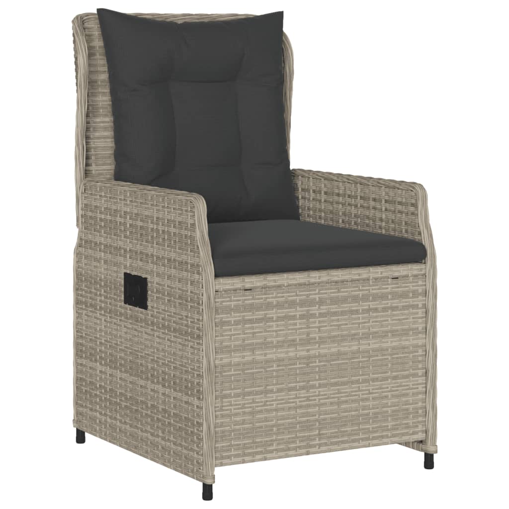 Gartensessel 2 Stk. Verstellbar Schwarz Poly Rattan