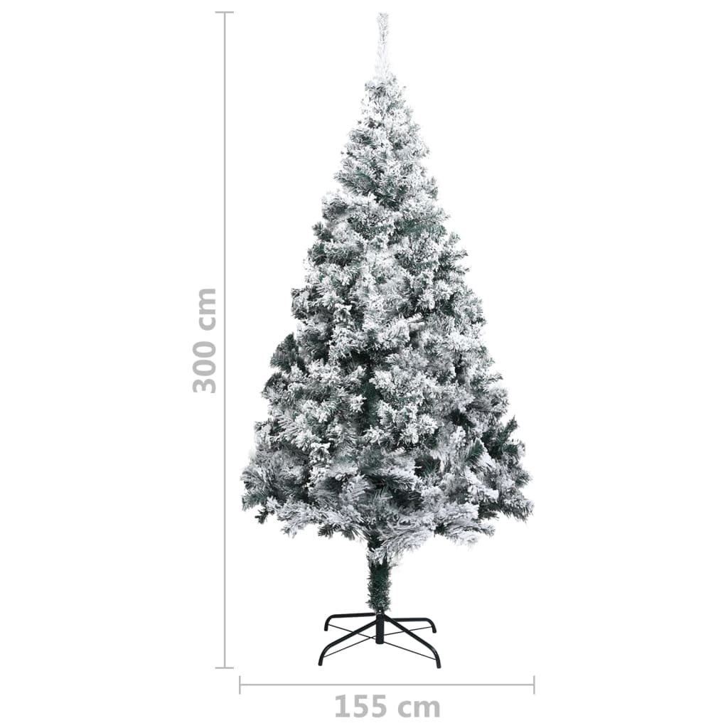 Künstlicher Weihnachtsbaum Beschneit Grün 400 cm PVC