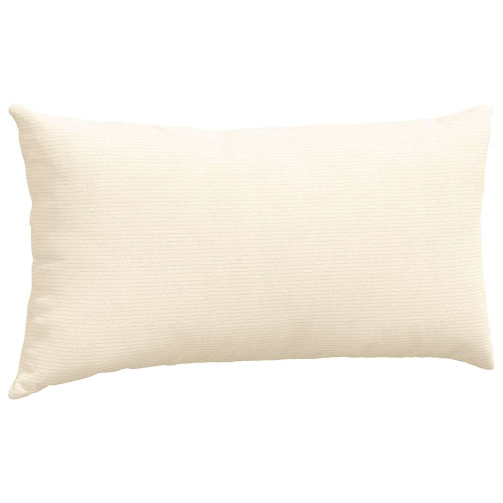 Sofakissen 2 Stück Hellgrau 50 x 30 cm Cordstoff