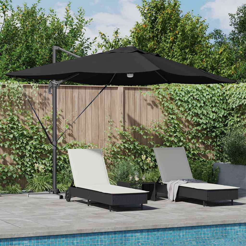 Sonnenschirm Sand 351 x 250 x 253 cm Polyester und Aluminium