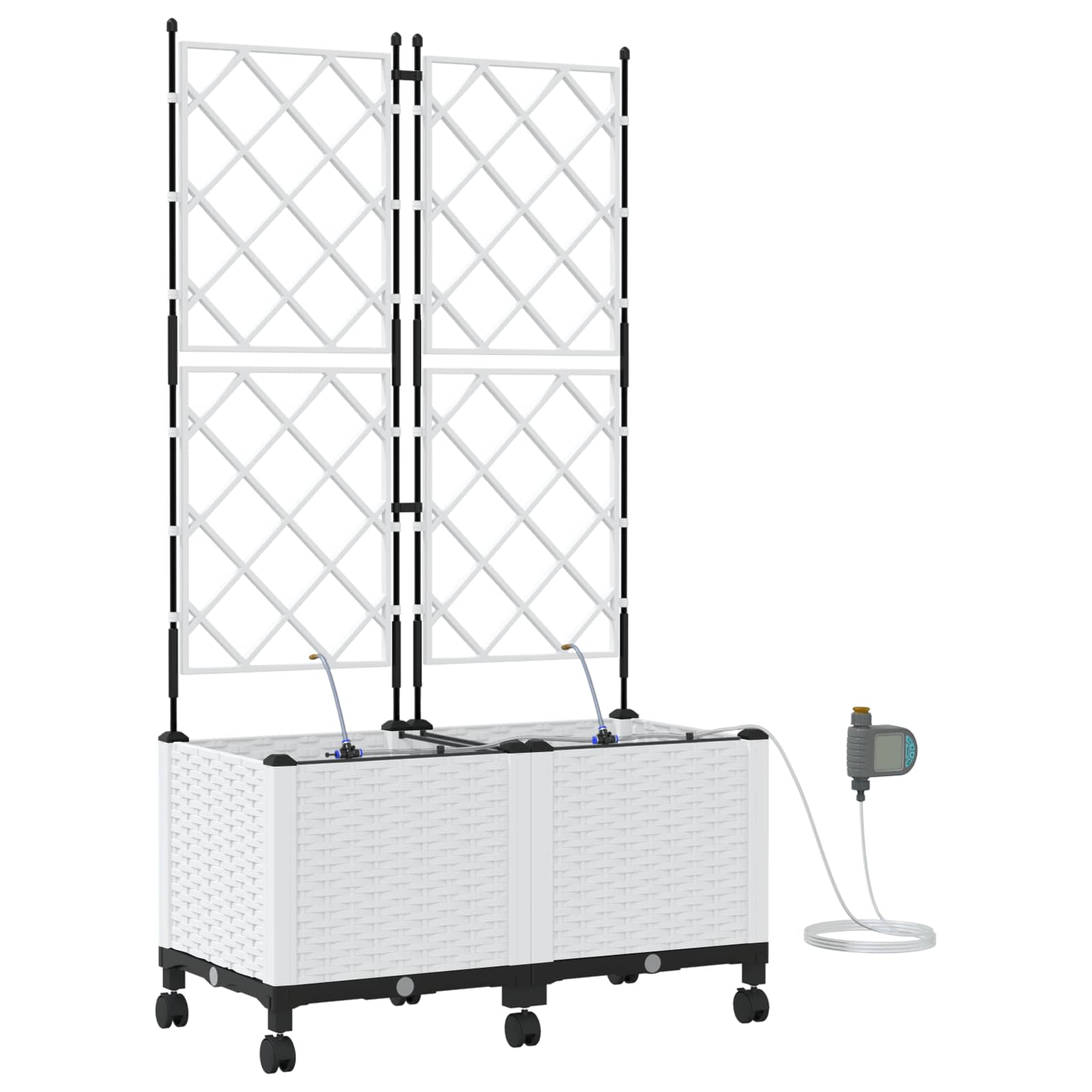 Garten-Pflanzgefäß 4 Stk. Braun 160 x 40 x 22 cm PP