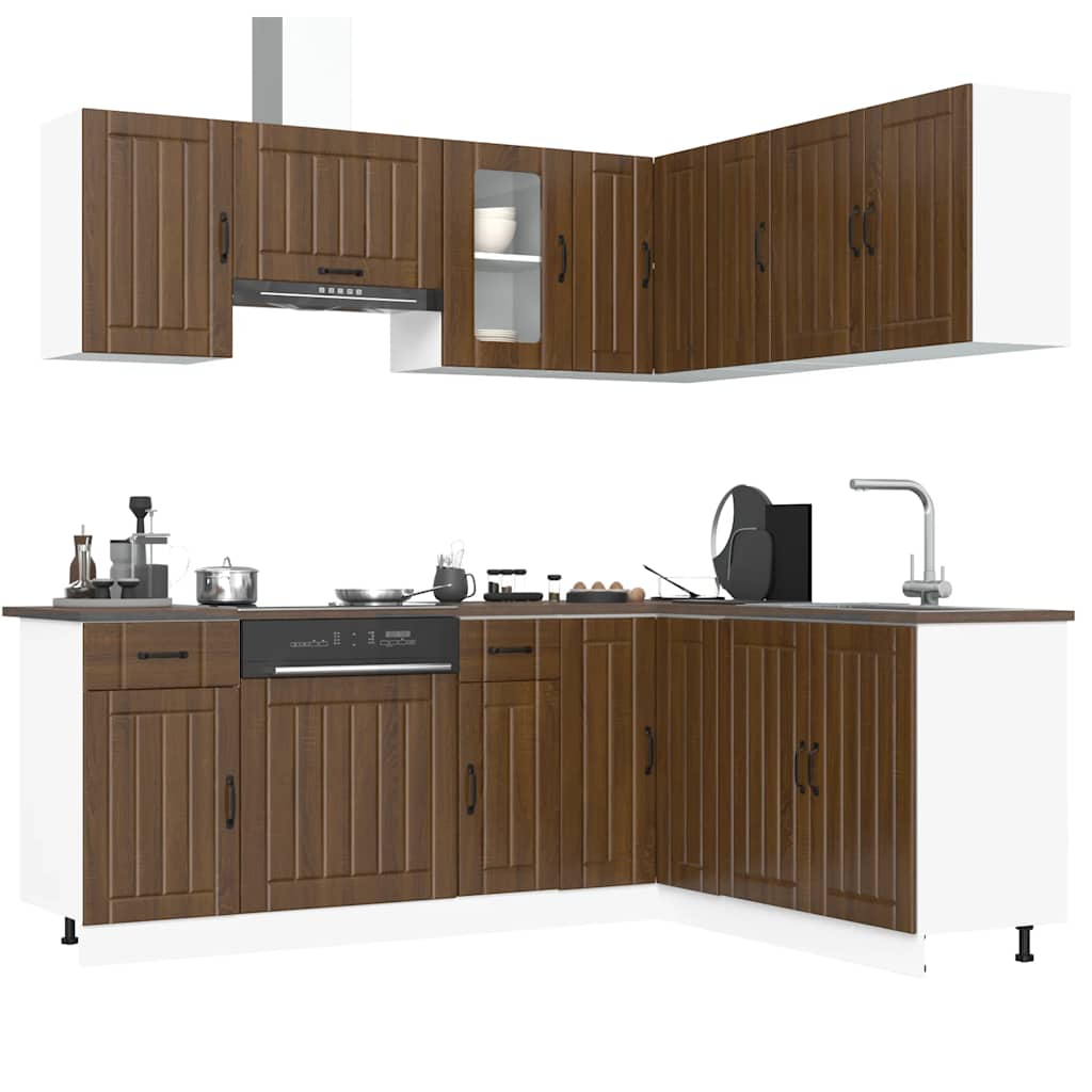 11-tlg. Küchenschrank-Set Lucca Weiß Holzwerkstoff