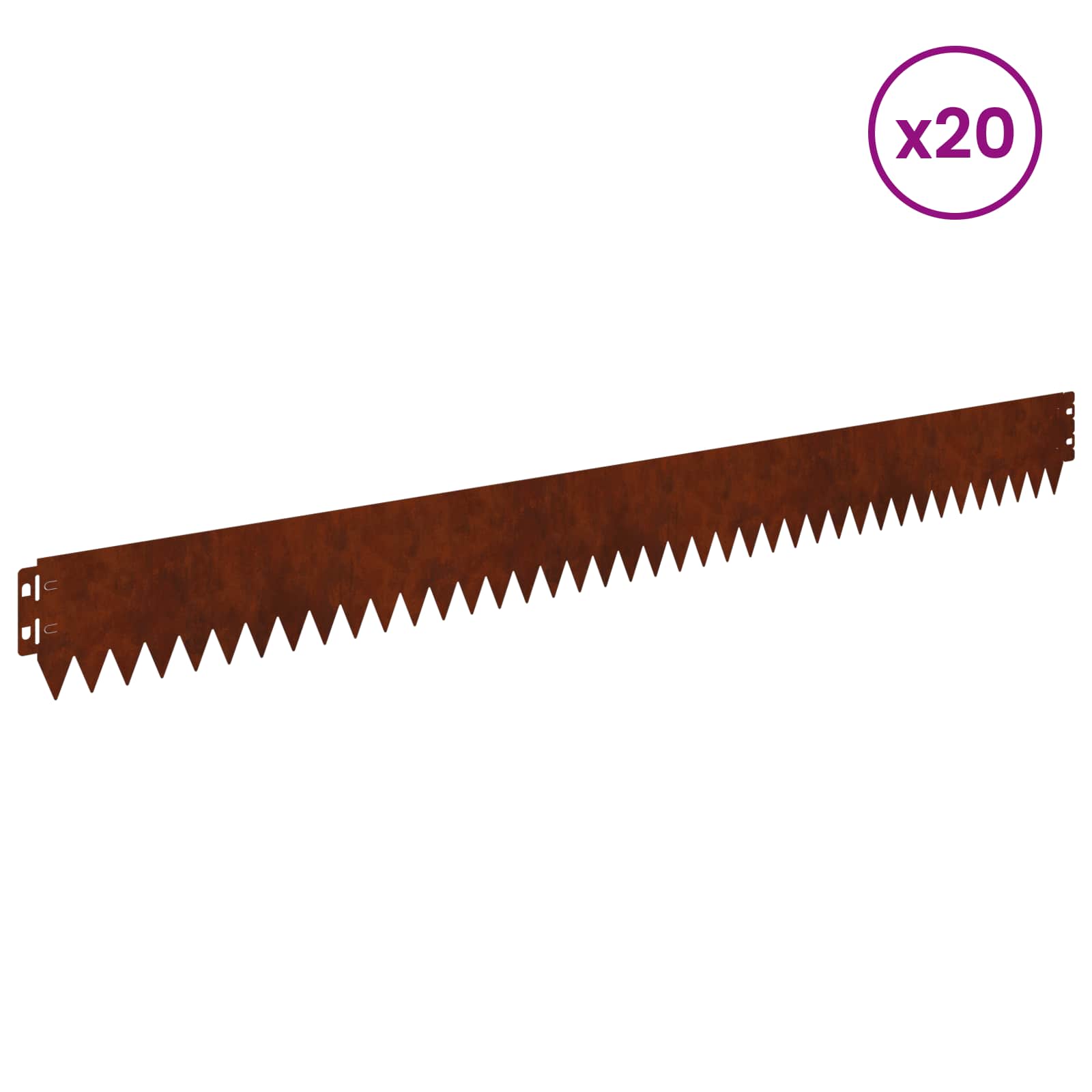 Raseneinfassung 10 pcs 103 x 10 cm Stahl Schwarz