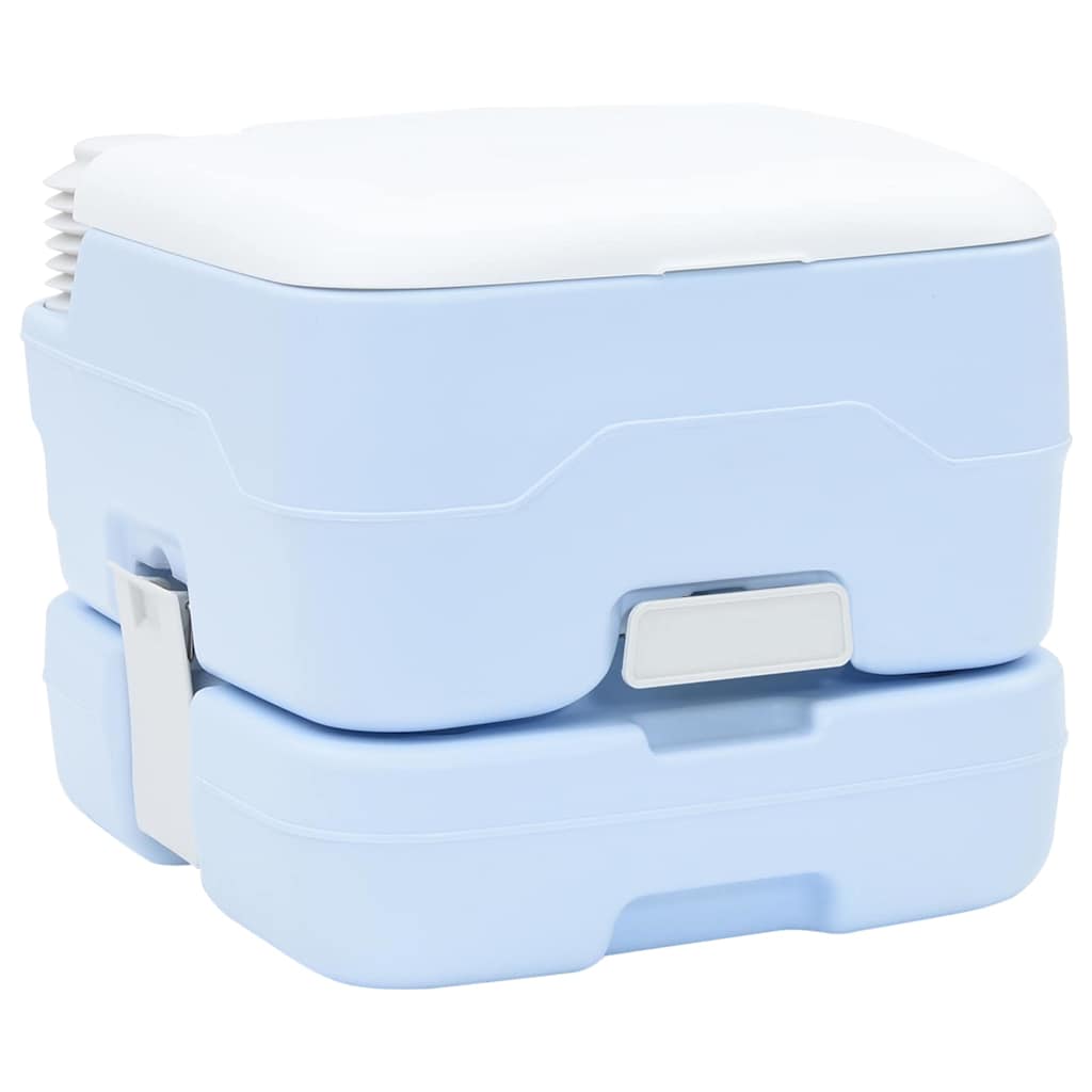 Camping Toiletten-Set 2 pcs Grau und Weiß