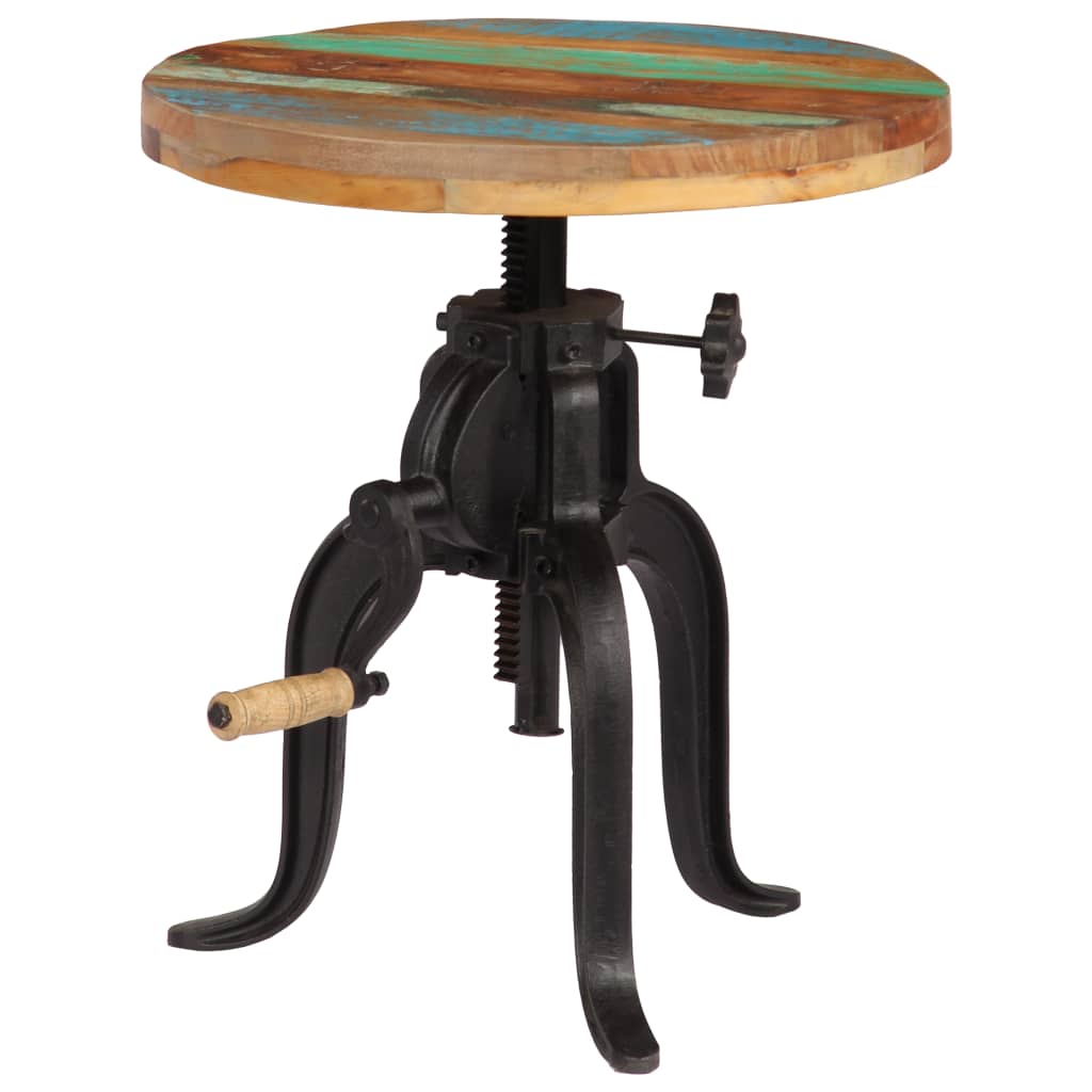 Beistelltisch 45 x (45-62) cm Massivholz Mango und Gusseisen