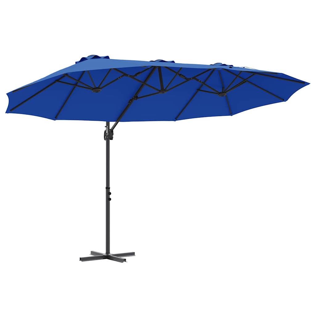 Sonnenschirm Sand 372 x 198 x 243 cm Polyester und Aluminium