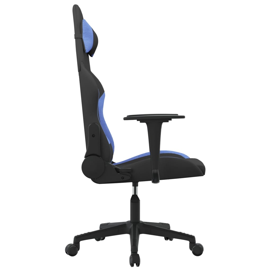 Gaming-Stuhl mit Massagefunktion Schwarz und Creme Stoff