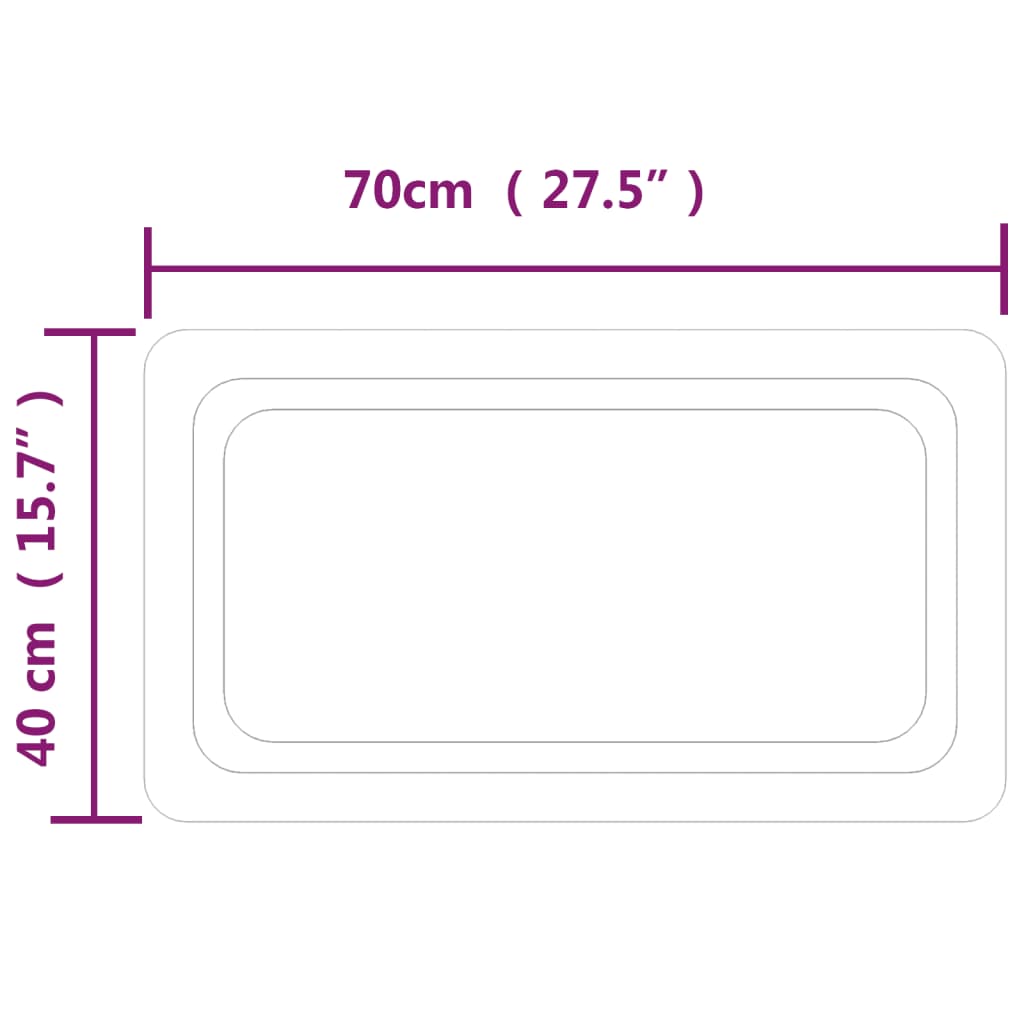 LED-Badspiegel 60x40 cm