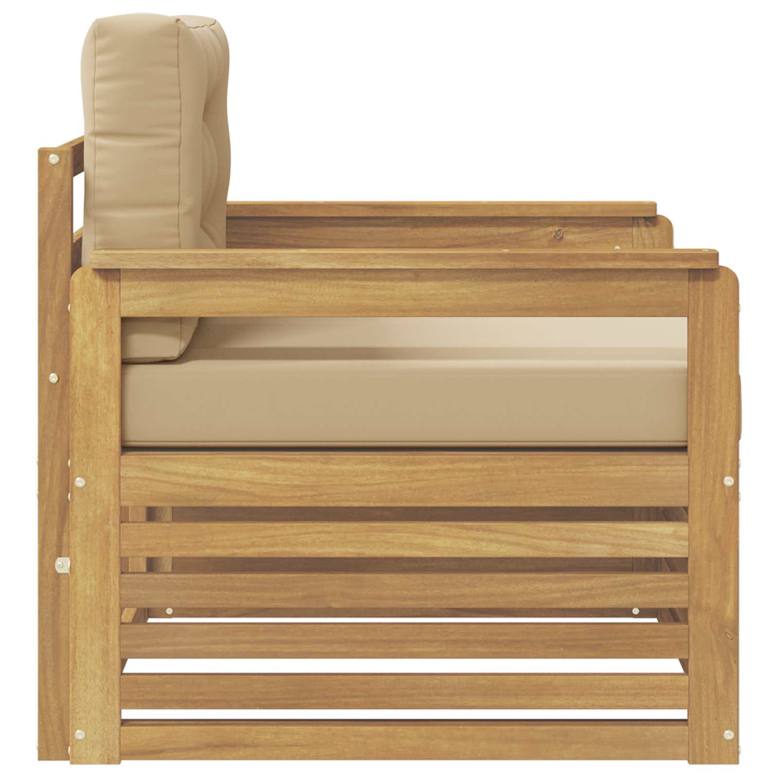 2 Stück Outdoor-Sofa Natur