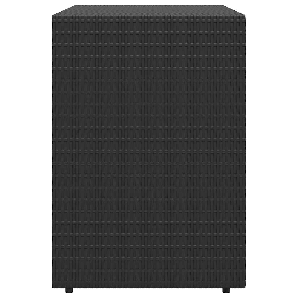 Gartenschrank Schwarz 100 x 55,5 x 80 cm Poly Rattan