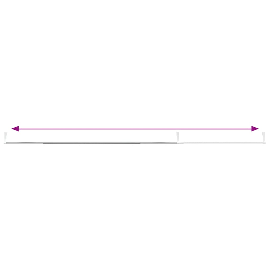 Gardinenstangen 2 Stk. Weiß und Silbern 40-60 cm Aluminium