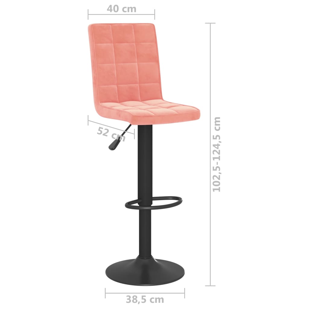 Barhocker Rosa Samt