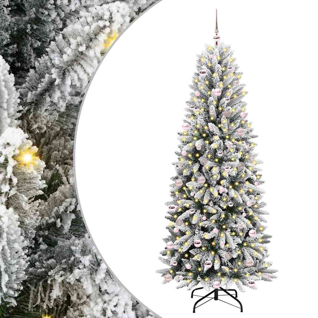 Künstlicher Weihnachtsbaum mit 150 LEDs mit Ständer Weiß 120 cm