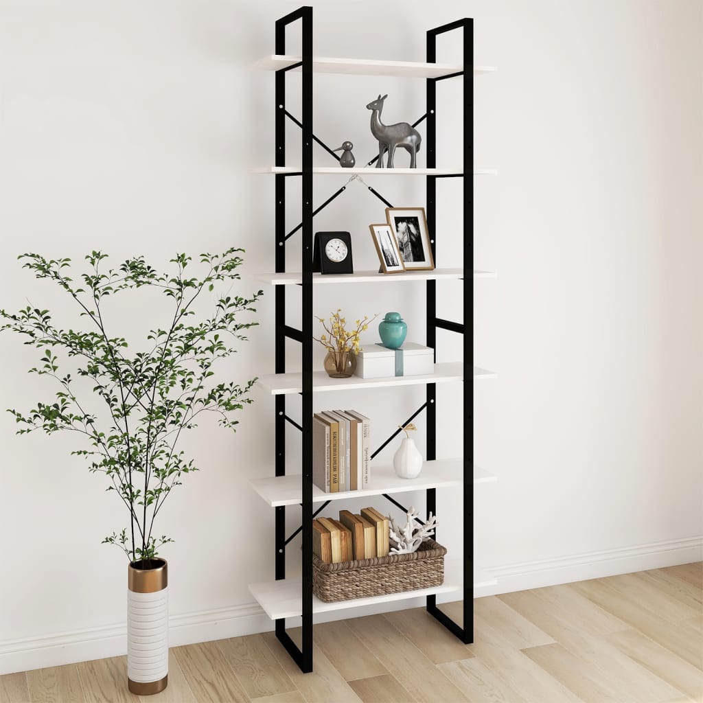 Bücherregal Weiß 80x30x105 cm Holzwerkstoff