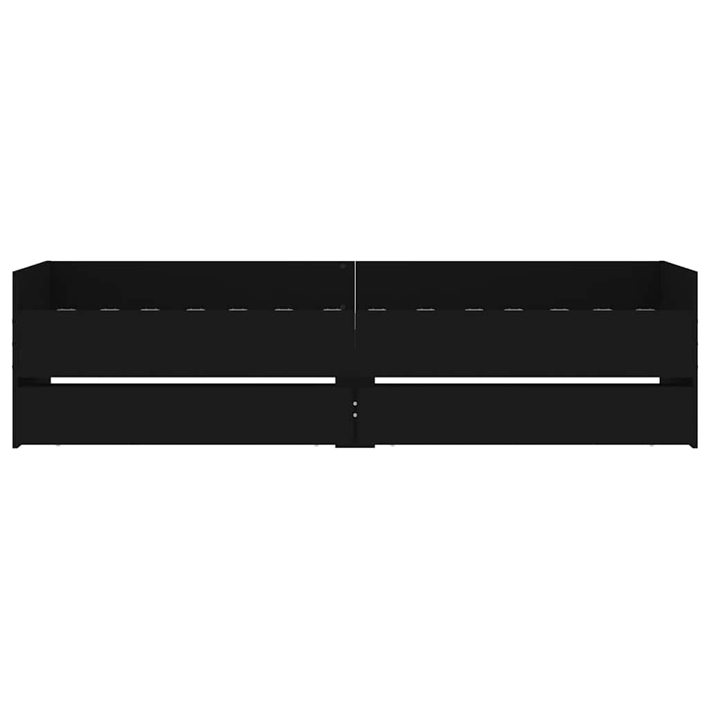 Bett mit Schubladen Braun Eiche-Optik 75x190 cm