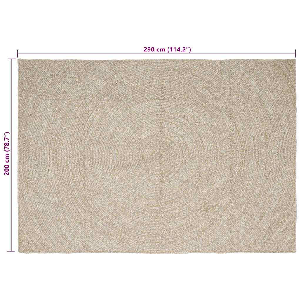 Bereichsteppiche Natürlich und Weiß 60 x 250 cm Jute