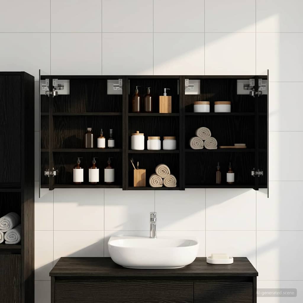 Badezimmerschrank-Set 3 pcs 80 x 10,5 x 50 cm Holzwerkstoff