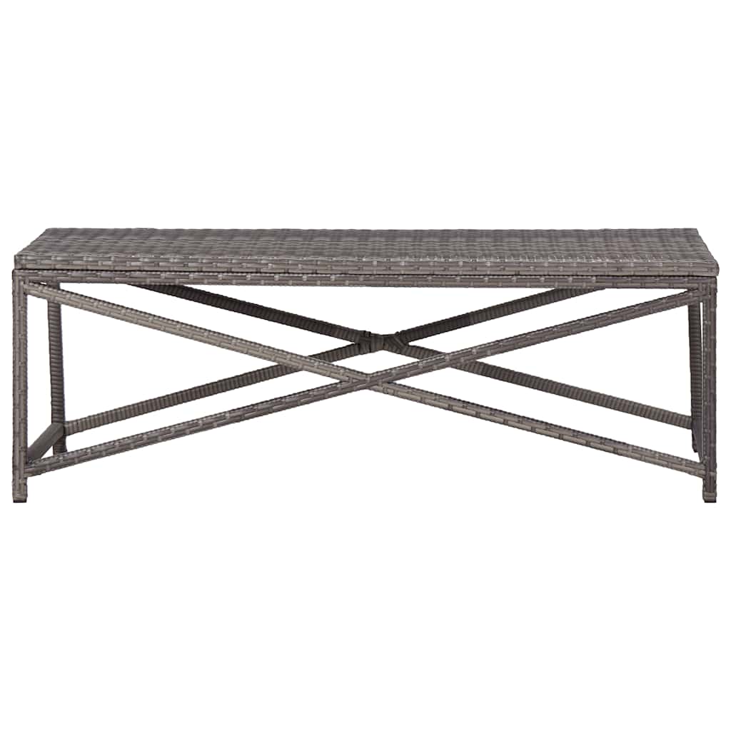 Gartenbank 120 cm Poly Rattan Schwarz