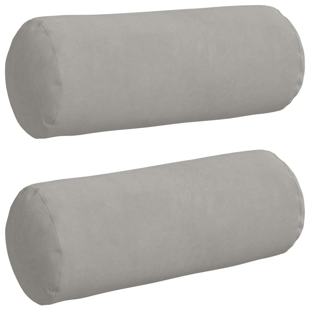 Bolsterkissen 2 Stück Taupe Ø 15 x 40 cm Mikrofaserstoff