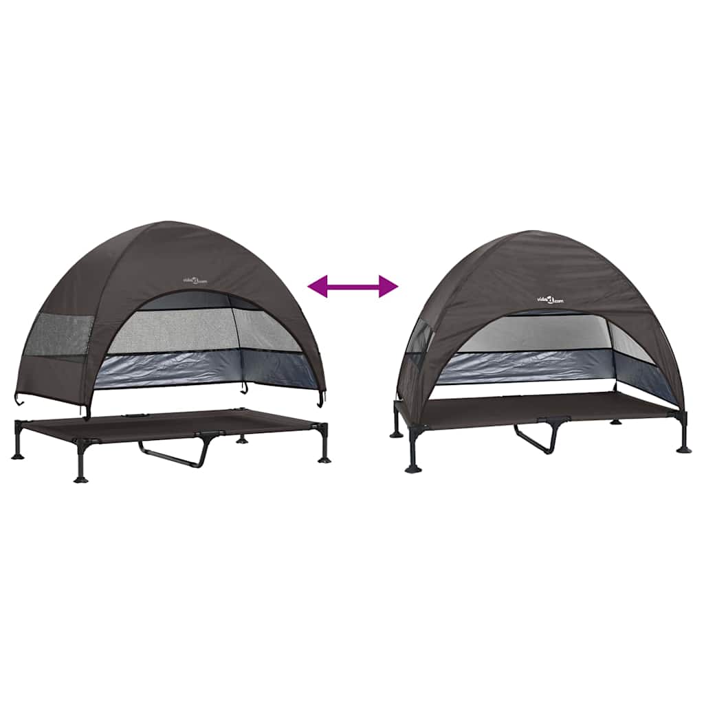 Hochgelegtes Hundebett Hellgrau 127 x 81 x 108 cm