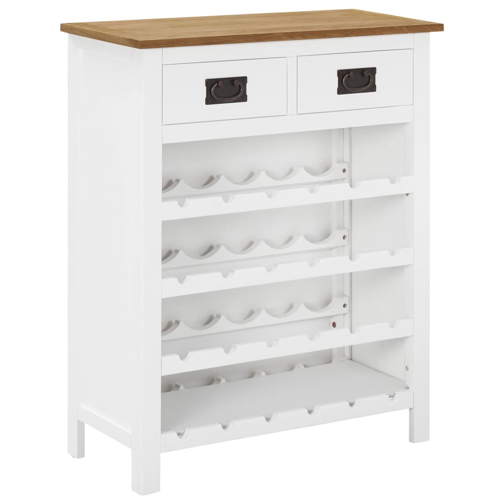 Weinschrank 72x32x90 cm Massivholz Eiche