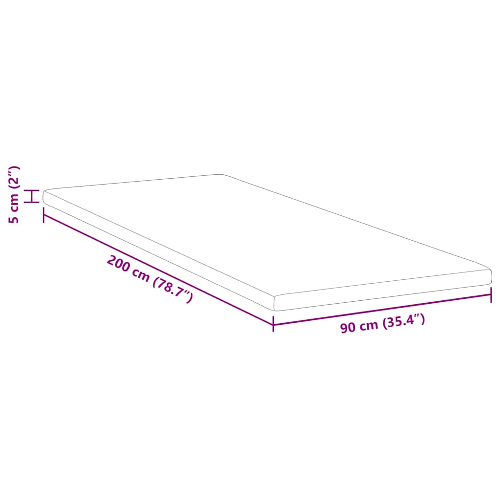 Kokosnuss Topper Weiß 70 x 200 cm Jacquard-Stoff