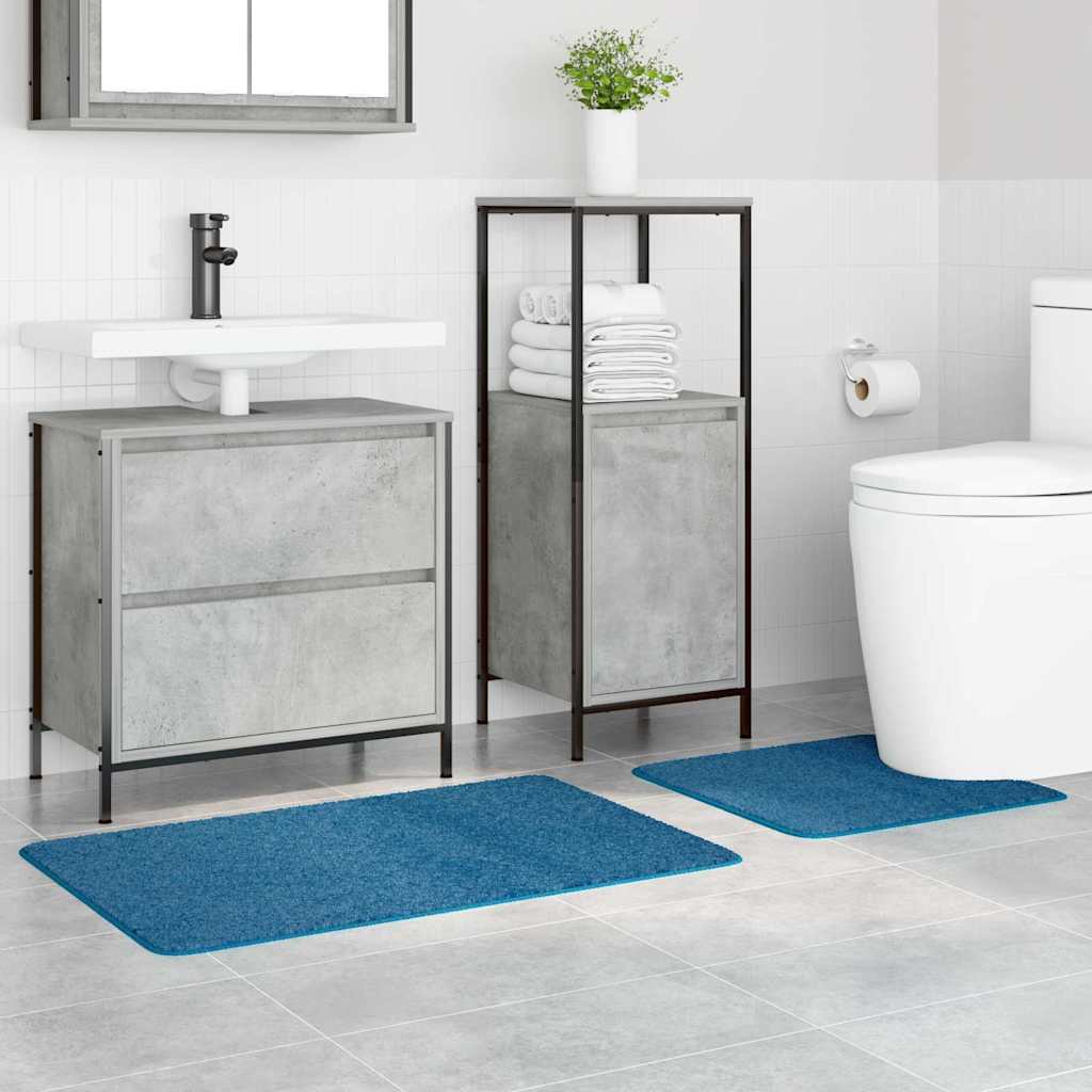 Anti-Rutsch Badematten-Set 2 pcs Dunkelgrau PP