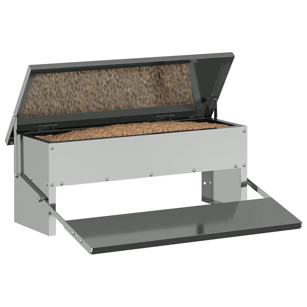Hühnertretfeeder Schwarz 48,5 x 39,5 x 19 cm