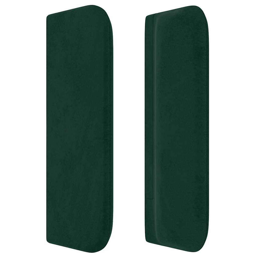 Kopfteil mit Ohren Dunkelblau 93x16x78/88 cm Samt