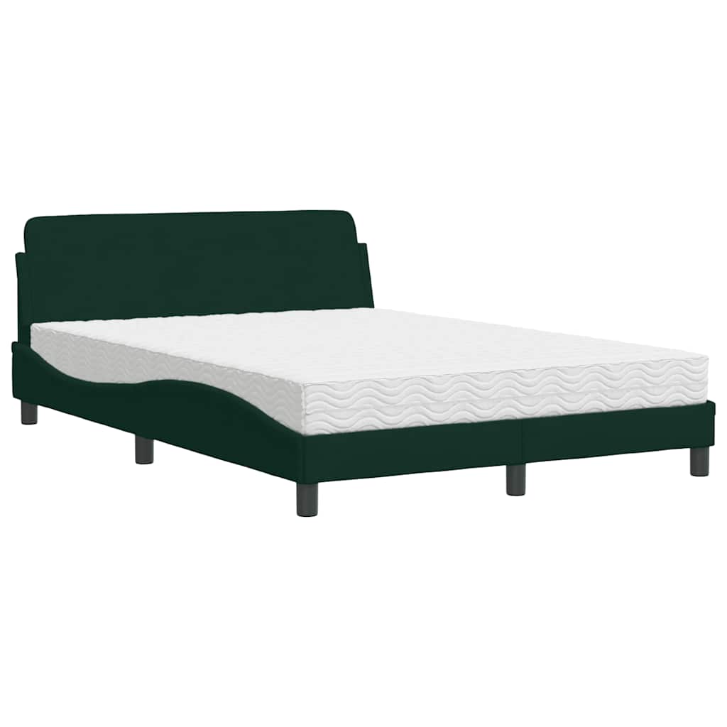 Bett mit Matratze "Dover" Hellgrau 80x200 cm Samt