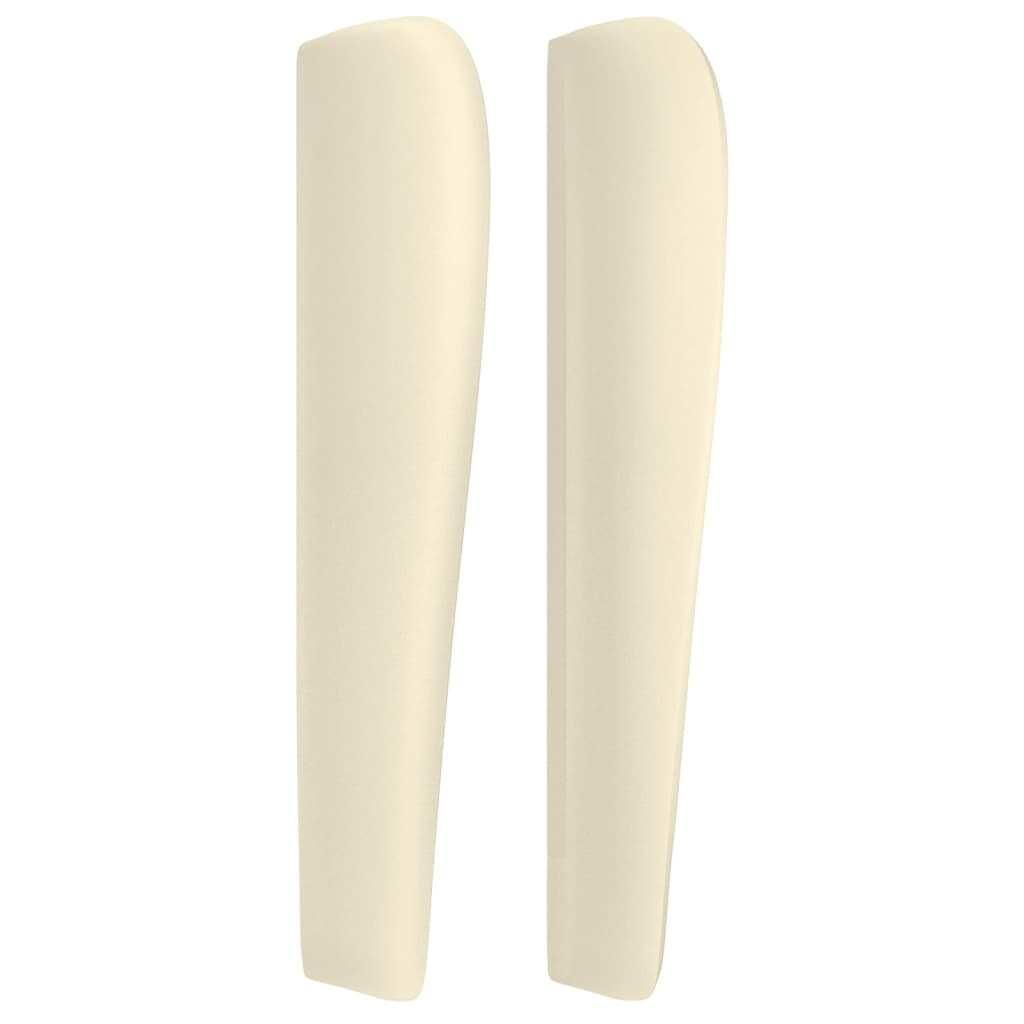 Kopfteil mit Ohren Creme 83x23x78/88 cm Kunstleder