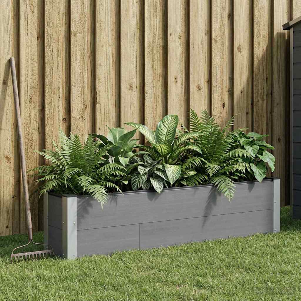 Garten-Hochbeet 200x50x54 cm WPC Grau