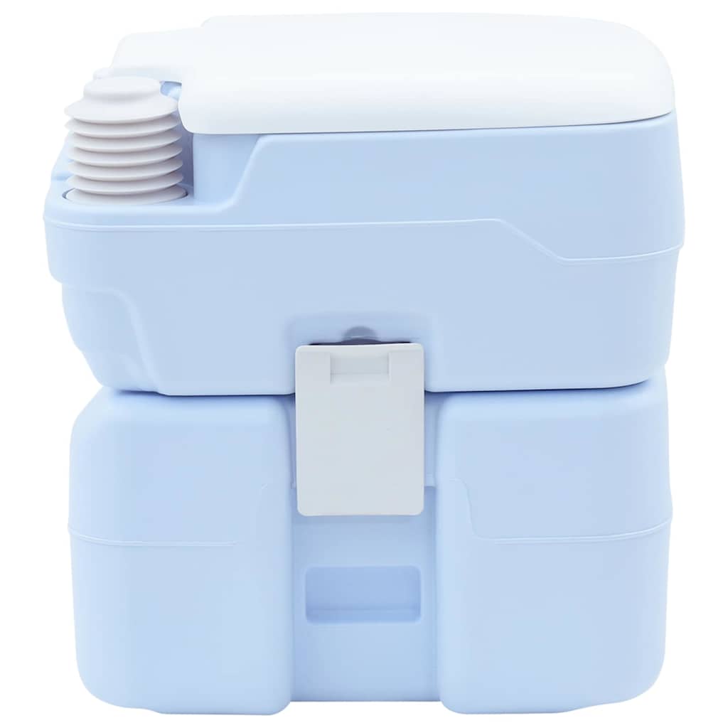 Camping-Toilette Grau und Weiß 41,5 x 36,5 x 30 cm Polyethylen