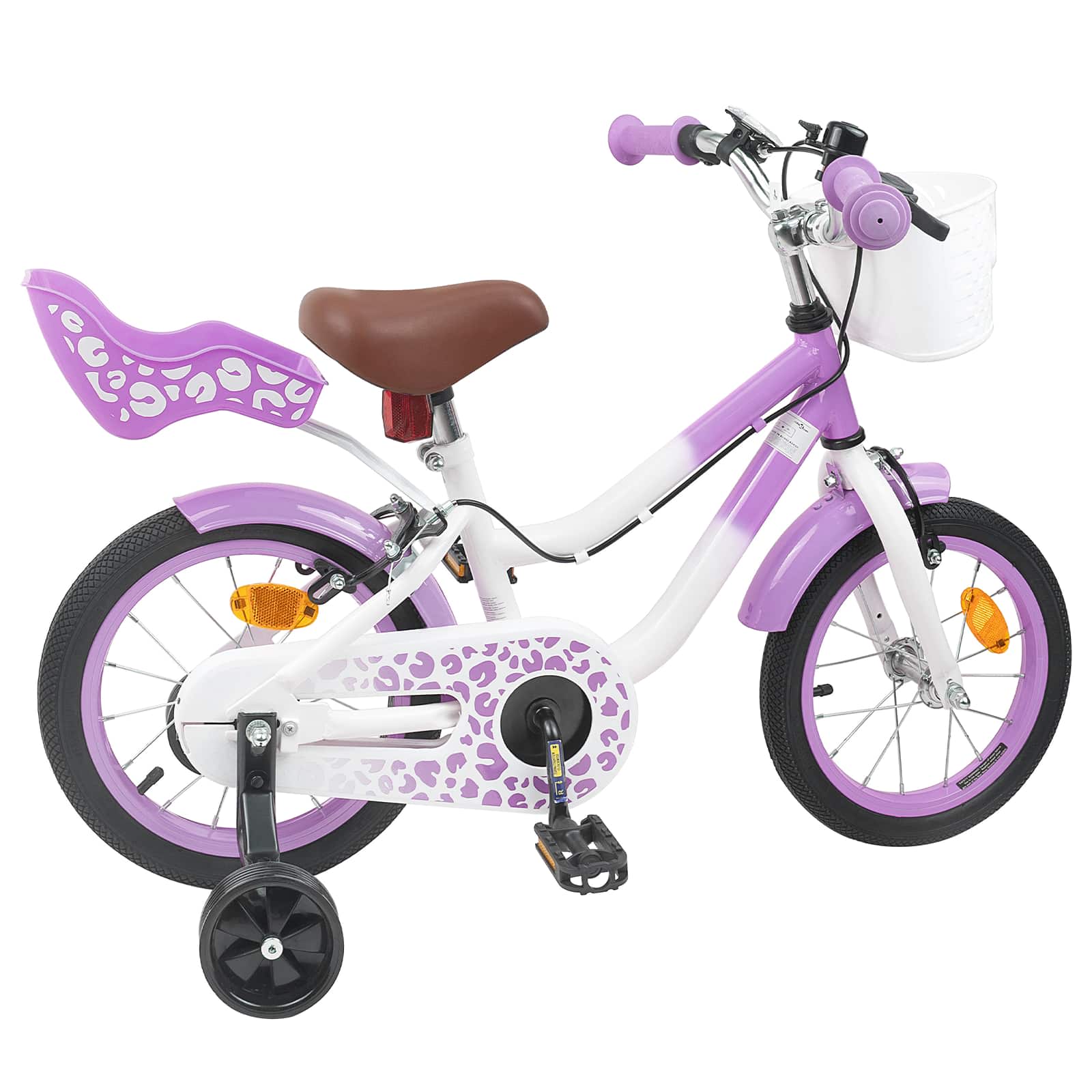 Kinderfahrrad Mit Stützrädern 12 Zoll für 2-4 Jahre alt Rosa