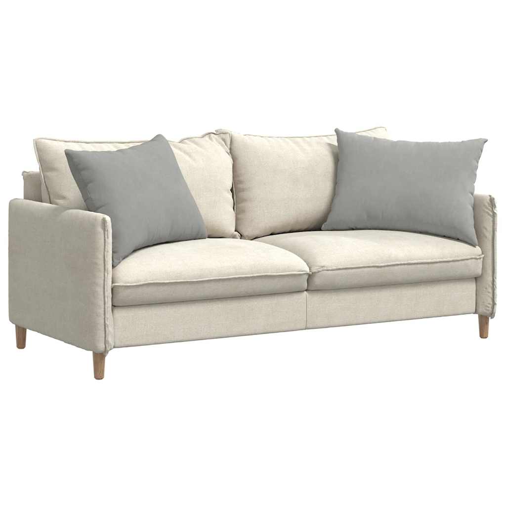 Sofakissen 2 Stück Taupe 50 x 30 cm Stoff