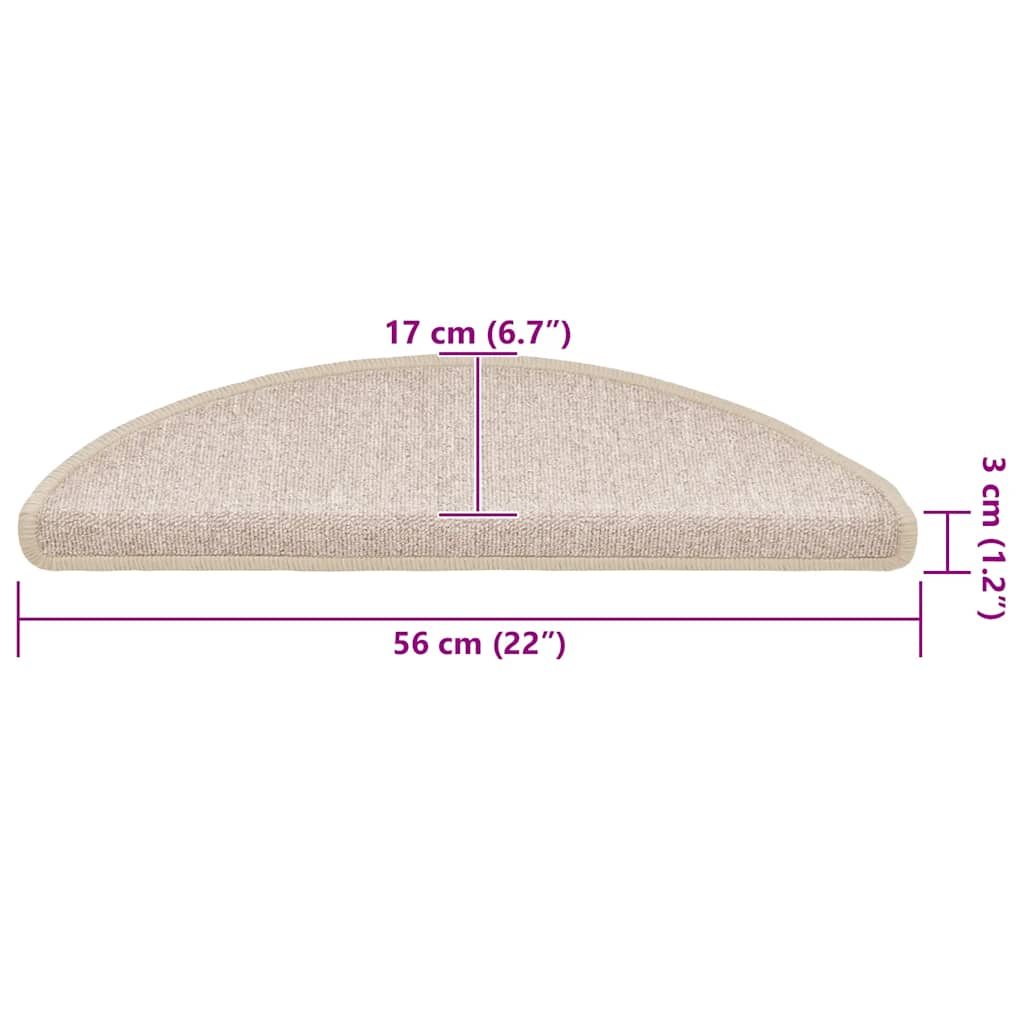 Stufenmatten 15 Stk. 56x17x3 cm Anthrazit Halbrund