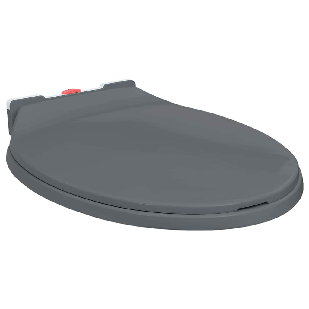 Toilettensitz mit Absenkautomatik Hellgrau Oval